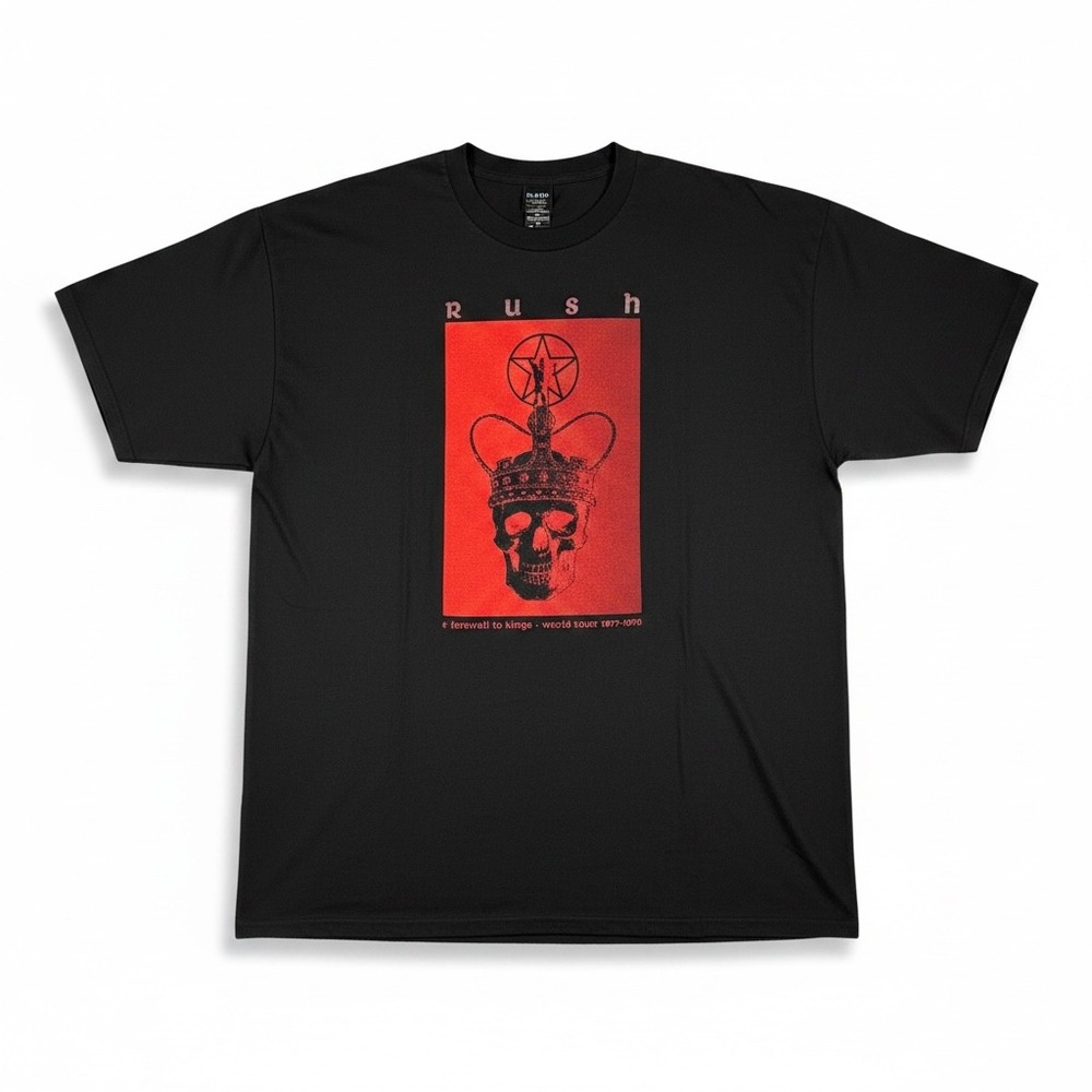 Gildan Rush T-Shirt Men 4XL Black  A Farewell to Kings World Tour 77-78 Reprint